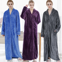 XIG Jubah Mandi Rentas Sempadan Pihak Kilang Flanel Baju Tidur Pasangan Menebal dan Memanjang Skirt Tidur Lelaki dan Wanita Ditambah Baju Tidur  Borong R2023