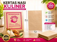 Kertas Nasi Kuliner Pink / Kertas Pembungkus Makanan / Kertas Nasi Coklat / Kertas Nasi Lembaran / F