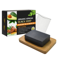 40JD Natural Bar Soap Black African Handmade Soap With Premium Avocado Oil Cold Pressed Face And Body Bar Soap