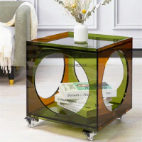 Nordic Acrylic Coffee Tables Living Room Furniture Side Tables Personality Creative Household Leisure Bedroom Bedside Tables
