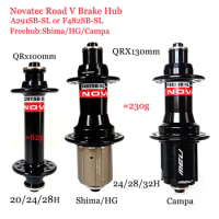 Novatec Road V Brake Hub A291SB-SL F482SB-SL Front 20 24 28Hole QRX100mm Rear 24 28 32Hole QRX130mm Shiman HG 8-11S Campa 8-13S