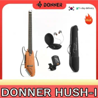 Donner Travel Guitar, HUSH-I Headless Silent Guitar, Removable Frames Ultra Light Acoustic Electric 