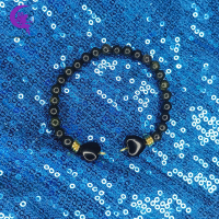 Veil of Shadows Bangle – Black Obsidian & Serpentine