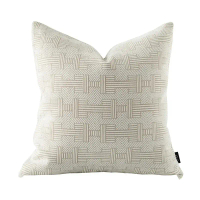 [COD] High End Double-sided Geometric Jacquard Cushion Cover Modern Light Luxury Pillow Covers Decor