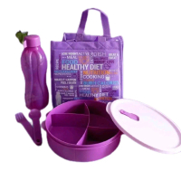 Tupperware Fit to Go Eco 750 ml Spoon Lunch Kotak Makanan dengan Sendok dan Garpu untuk Diet Sehat K
