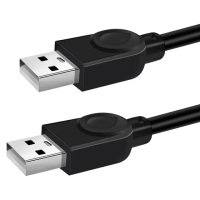 【LineQ】USB2.0公對公銅芯傳輸線對拷線延長線-1.5m