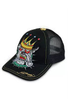 Ed Hardy Bulldog King Trucker Cap- Unisex