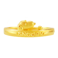 【2sweet 甜蜜約定】SNOPPY史努比純金戒指約重1.00錢(SNOPPY史努比純金金飾)