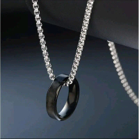 COD / KALUNG TITANIUM ANTI PUDAR MODEL BANDUL CINCIN Hitam