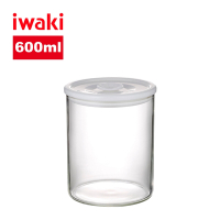 【iwaki】耐熱玻璃微波保鮮密封罐-600ml