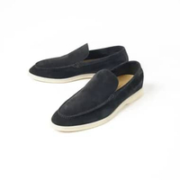 Sepatu LORO PIANA SUMMER WALK SUEDE NAVY LOAFER 100% ORIGINAL Size 42