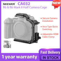 NEEWER CA032 R6 &amp; R6 Mark II Half Camera Cage|Secure Camera Installation|Arca Type Quick Switching|Adjustable HDMI Cable Clamp