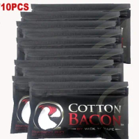 10Pack High Qulity D2.5/3.0 Organic Bacon Cotton for Zeus X Kylin BSKR Profile Mesh MTL/RDL/DL Thread Wool Prime RTA/RBA Tank
