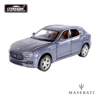 【KIDMATE】1:32聲光合金車 Maserati Levante SUV銀灰(正版授權 迴力車模型玩具車 瑪莎拉蒂)