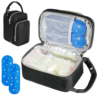 Breastmilk Cooler Travel bag with Ice PackPortable Breastmilk Cooler Bag with Buckle HandleInsulated