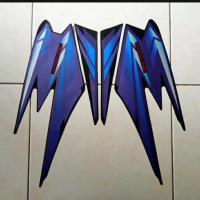 Sticker Striping Lis List Body RX King 2002 Biru Tangki Hitam Standar