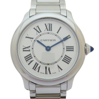 【二手名牌BRAND OFF】Cartier 卡地亞 Ronde Must de Cartier 白色錶盤 精鋼 石英腕錶 WSRN0033