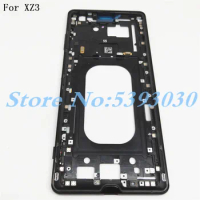 New Middle Frame Bezel Plate For Sony Xperia XZ3 H9436 H9493 H8416 H9496 Metal Housing Middle Frame With Side Keys