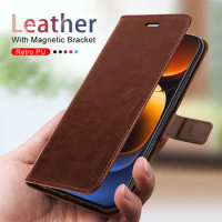 Luxury Leather Magnetic Flip Case For Vivo iQOO 12 Pro iQOO12 iQOO12Pro 12Pro 5G Shockproof Card Wallet Book Stand Cover Shell