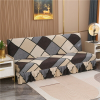 無扶手沙發套罩裙邊四季通用型折疊沙發床套簡易兩用沙發罩沙發墊