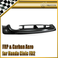 Glossy Finish Mugen Style Portion Carbon Fiber Rear Diffuser FRP Fiberglass MU Bumper Lip Splitter Kit For Honda Civic 06-11 FD2