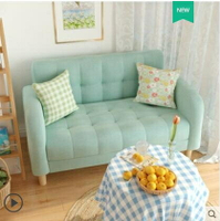 懶人沙發 木優網紅款沙發小戶型現代簡約客廳兩人出租房臥室簡易雙人小沙發 快速出貨