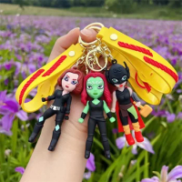 Disney Marvel Anime Figure Gamora She-Hulk Jane Foster Black Widow Doll Keychain Bag Key Ring Ornament Toy Birthday Gifts