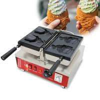 Braised Snapper Machine Ice Cream Taiyaki Maker Commercial Fish Cake Baking Makers With Non-Stick Cooking Surface 110V/220V