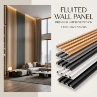 Fluted Wood Wall Panel – WPC Wall Board, Wood Strip Series Slat, Dinding Wainscoting & Hiasan Dindin