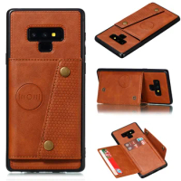 PU Leather Wallet Phone Case For Samsung Galaxy Note 9 Car Magnetic Holder Card Slot Case For Samsung Note 9 Note9 Back Cover
