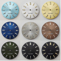 28.5mm NH35 dial Watch dial ice blue Luminous dial Suitable for NH35 movement watch accessories