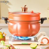 Soup &amp; Stock Pots Multifunctional Cast Iron Slight Pressure Cooker Braise Boil Steam Stew Nonstick Pots Cooking Pan Cookware