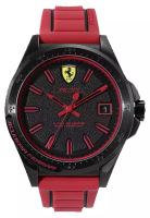 Ferrari Jam Tangan Pria Ferrari Scuderia Pilota 0830424 Red - Rubber Strap