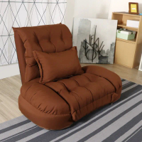 【台客嚴選】北歐風卡爾單人沙發床椅 附同色抱枕(單人沙發 扶手沙發 和室椅 休閒椅 懶人椅)