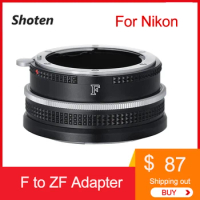 Shoten Black Adapter Ring For Nikon F to zf Mount Manual Focus Adapter Ring Suitable For ZFZ5 Z6 Z7 Z9 Z50 ZFC Z30 Z8 Z9