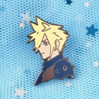 VII Cloud Strife Hard Enamel Pin Game Character Medal Brooch Anime Fans Unique Jewelry Gift