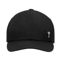 AMI Paris Ami De Coeur Stud Nylon Cap Black Black