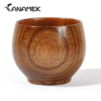 Household Retro Handmade Natural Wooden Cup High Quality Jujube Wood Reusable Tea Cup Kitchen Supplies