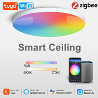 Tuya Zigbee 3.0 Smart Ceiling Light Wifi RGBCW Led Ceiling Lamp Livingroom Home Decoration Smart Lamp For Alexa, Home
