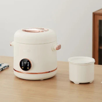 Multifunctional Rice Cooker 2L Capacity Electric Cooker Ceramic Glaze Non-stick Inner Pot Electric Mini Hot Pot For Dormitory