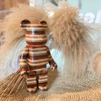 Bearbrick 400% Karimoku Horizon Original Horizon Six Kinds Of Wood Splicing 11-Inch Height Collectible Gift Doll