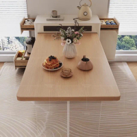 【Taoshop 淘家舖】J - 奶油風現代中島台｜簡約伸縮餐桌廚房家用 YJD13 不含椅子(1.2-1.5米)