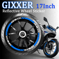 Hình dán Phản Quang bánh xe, 17 inch, Đề can sọc trung tâm xe máy, cho Suzuki Gixxer 250, Gixxer SF 