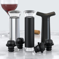 Manual Vacuum Wine Bottle Stopper Silicone Champagne Plug One Pump Saver Vacuum Wine Storage Cork for Bottles Wine Accessories