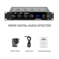 Professional Karaoke Mixer Reverberator 99 DSP Digital Audio Effector Stereoscopic for Stage Business Speeches