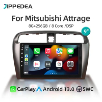 Android 13 Car Multimedia Player CarPlay GPS Navigation RDS 4G WiFi Bluetooth Car Radio For Mitsubishi Attrage Mirage 2012-2016