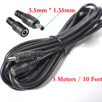 3Meter DC5V Power Extension Cable For CCTV Security Camera Cable 3.5x1.35MM Auto Dash Cam Extension Cable 10Feet Electronic Part