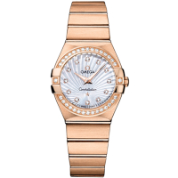 OMEGA 歐米茄 星座系列(123.55.27.60.55.001)玫瑰金石英珍珠母貝女仕腕錶x27 mm