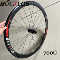 BUCKLOS carbon hub 700C bicycle wheelset 700*23C 25C road bike wheelset rim 9*100mm 10*130mm bike wheels with quick release