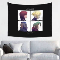 Gorillaz Rock Tapestry Wall Hanging Hippie Polyester Tapestry 90s Music INS Wall Blanket Wall Decor Wall Cloth